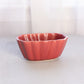 Vintage Small Dark Pink Oval Pottery Planter