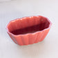 Vintage Small Dark Pink Oval Pottery Planter