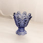 Vintage Dark Purple Glass 2 Way Candleholder with Drape Designs
