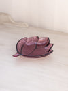 Vintage Dark Purple Leaf Dish