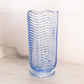 Vintage Duncan & Miller Glass Large Caribbean Light Blue Footed Vase