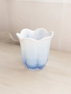 Vintage Duncan & Miller Blue Opalescent Glass Canterbury Vase