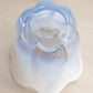 Vintage Duncan & Miller Blue Opalescent Glass Canterbury Vase