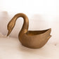 Vintage Extra Large Brass Swan Planter
