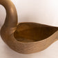 Vintage Extra Large Brass Swan Planter