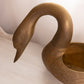 Vintage Extra Large Brass Swan Planter