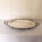 Vintage Extra Large Silver Plate By Poole Footed Handled Tray
