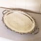 Vintage Extra Large Silver Plate By Poole Footed Handled Tray