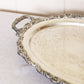 Vintage Extra Large Silver Plate By Poole Footed Handled Tray