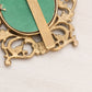 Vintage Extra Small Brass Standing Picture Frame with Fancy Designs