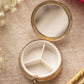 Vintage Extra Small Etched Silver Tone Pill Box