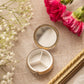 Vintage Extra Small Etched Silver Tone Pill Box