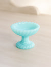 Vintage Extra Small Mini Light Blue Milk Glass Compote Dish