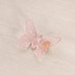 Vintage Extra Small Pale Pink Glass Butterfly Figurine