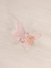 Vintage Extra Small Pale Pink Glass Butterfly Figurine