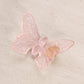 Vintage Extra Small Pale Pink Glass Butterfly Figurine