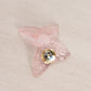 Vintage Extra Small Pale Pink Glass Butterfly Figurine