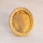 Vintage Extra Small Gold Tone Metal Standing Oval Frame