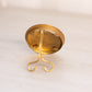 Vintage Extra Small Gold Tone Metal Standing Oval Frame