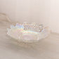 Vintage Federal Medium Clear Iridescent Shallow Petal Bowl