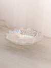 Vintage Federal Medium Clear Iridescent Shallow Petal Bowl