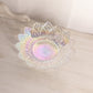 Vintage Federal Medium Clear Iridescent Shallow Petal Bowl