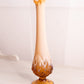 Vintage Fenton Amber Opalescent Glass Footed Lily of The Valley Vase