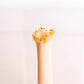 Vintage Fenton Amber Opalescent Glass Footed Lily of The Valley Vase