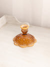 Vintage Fenton Amber Opalescent Glass Lily of The Valley Candleholder