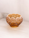 Vintage Fenton Amber Opalescent Lily of The Valley Bowl