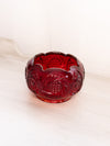 Vintage Fenton Amberina Red Glass Cupped Glass Bowl