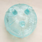 Vintage Fenton Aqua Blue Opalescent Glass Drape 3-Toed Bowl