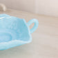 Vintage Fenton Blue Milk Glass Glass Butterfly Dish with 2 Handles