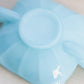 Vintage Fenton Blue Milk Glass Glass Butterfly Dish with 2 Handles