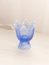 Vintage Fenton Blue Opalescent Glass 2-Way Floral Candleholder