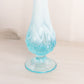 Vintage Fenton Blue Opalescent Glass Footed Lily of The Valley Vase