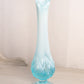 Vintage Fenton Blue Opalescent Glass Footed Lily of The Valley Vase