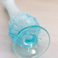 Vintage Fenton Blue Opalescent Glass Footed Lily of The Valley Vase