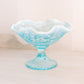 Vintage Fenton Blue Opalescent Water Lily Compote