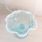 Vintage Fenton Blue Opalescent Water Lily Compote