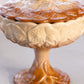 Vintage Fenton Chocolate Slag Glass Water Lily Lidded Dish