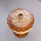 Vintage Fenton Chocolate Slag Glass Water Lily Lidded Dish