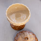 Vintage Fenton Chocolate Slag Glass Water Lily Lidded Dish