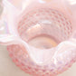 Vintage Fenton Circular Pink Iridescent Opalescent Glass Hobnail Vase