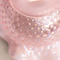 Vintage Fenton Circular Pink Iridescent Opalescent Glass Hobnail Vase