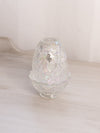 Vintage Fenton Clear Iridescent Glass Strawberry Fairy Lamp