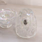 Vintage Fenton Clear Iridescent Glass Strawberry Fairy Lamp