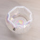 Vintage Fenton Clear White Opalescent Cupped Glass Bowl