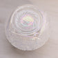 Vintage Fenton Clear White Opalescent Cupped Glass Bowl
