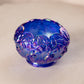 Vintage Fenton Cobalt Blue Iridescent Lily of the Valley Bowl